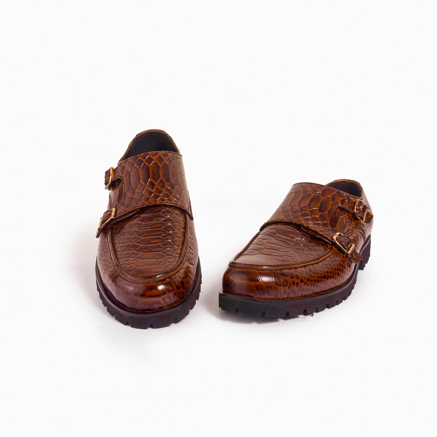Brown Double Monk Cow Leather CDC 777